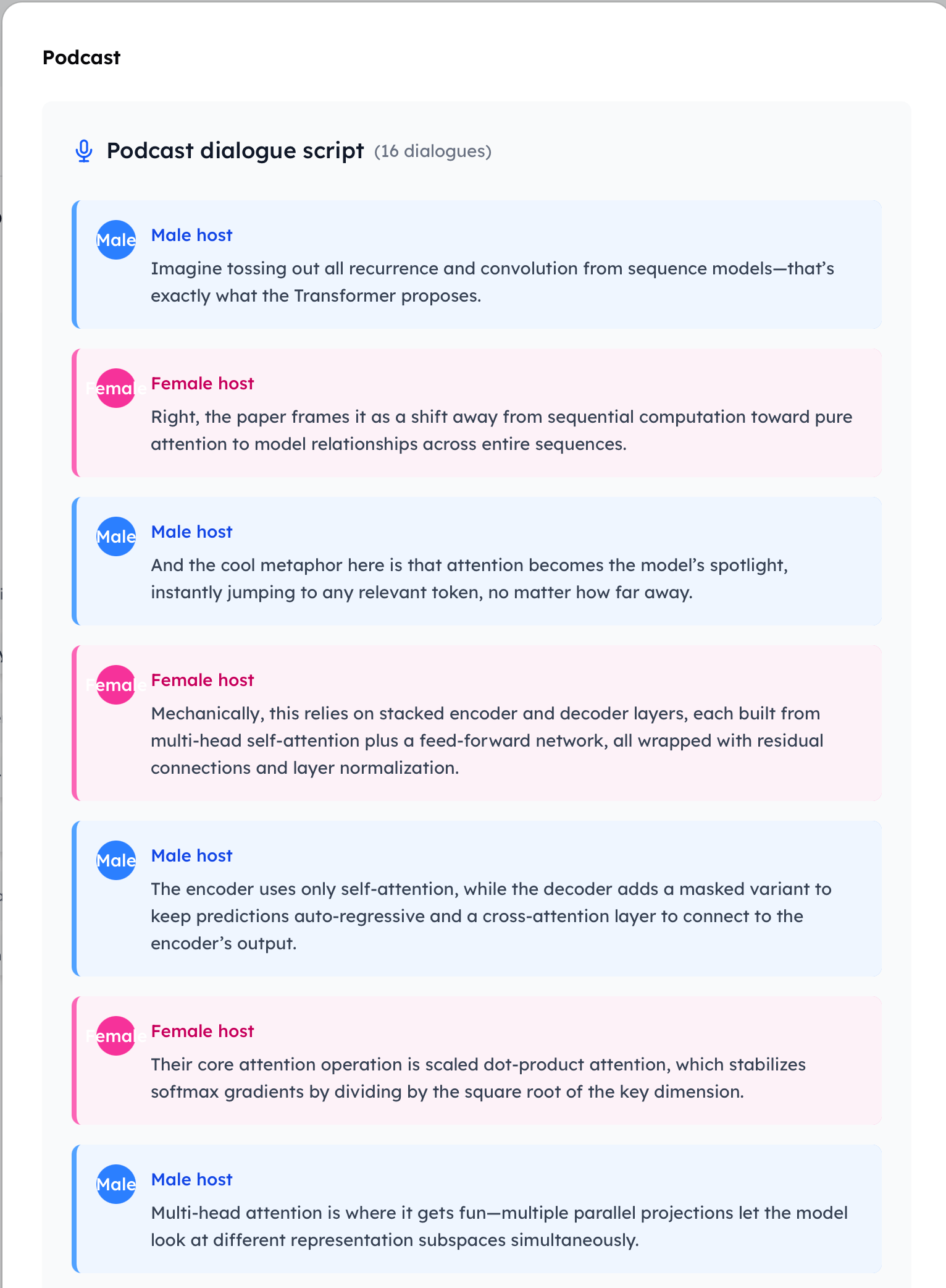 Podcast script