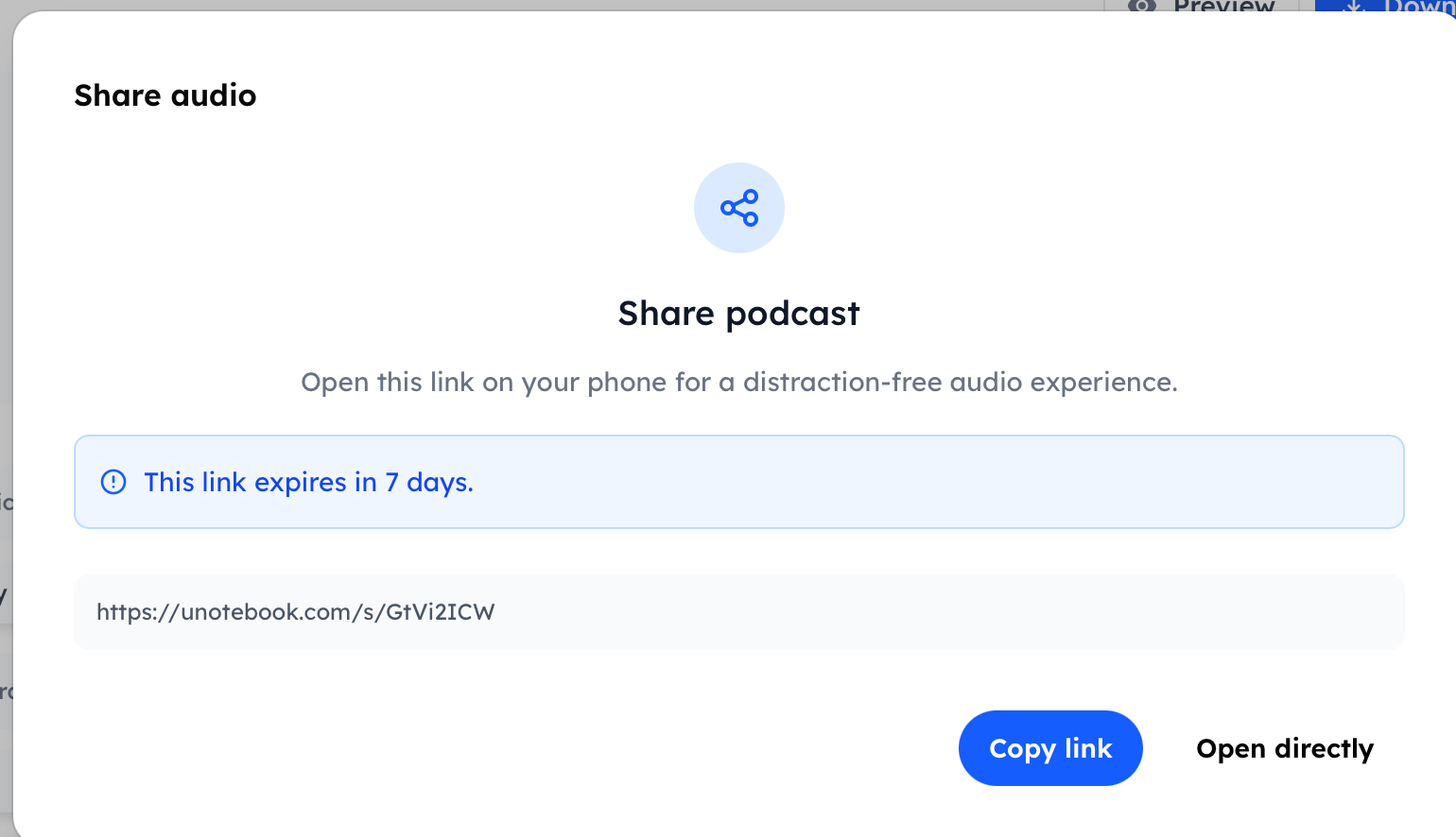 Share podcast